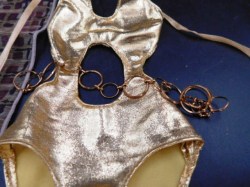 gold splash suit front
